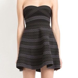 Maje strapless Favela Jacquard dress